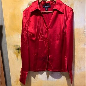Beautiful Jones Wear, Holiday Red Blouse, Size 6.